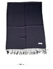 Silk Blend Solid Pashmina: Black