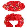 Christmas Lights Ornate Headband: Red