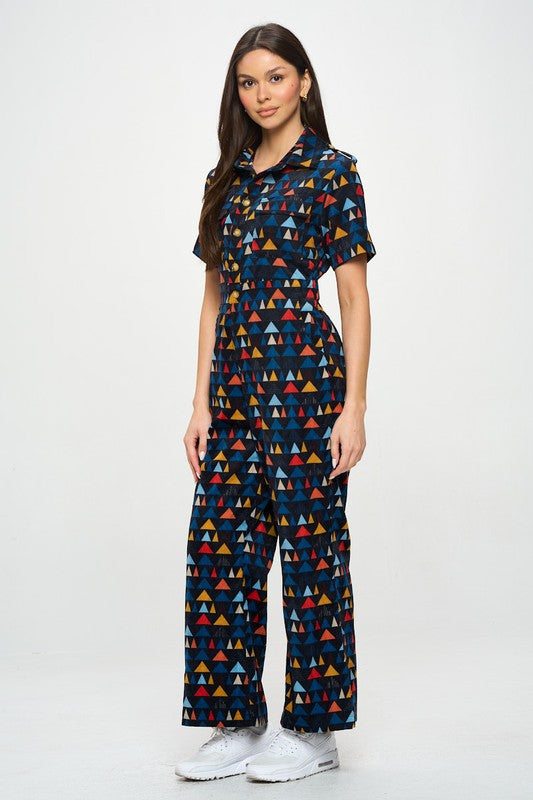 Retro Bunting Corduroy Jumpsuit