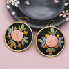 Crossstich Floral Earrings