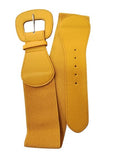 Elastic Buckle Belt: Mustard