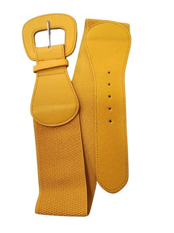 Skinny Deco Elastic Belt: Orange