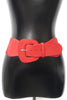 Elastic Buckle Belt: Red