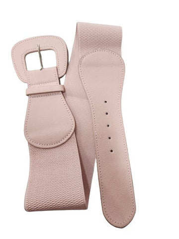 Faux Croc Skinny Belt: Red