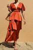 Ginger Satin Tiered Dress