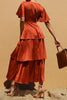 Ginger Satin Tiered Dress