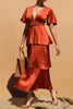 Ginger Satin Tiered Dress