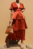 Ginger Satin Tiered Dress