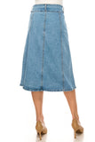 Stone Wash Denim Skirt