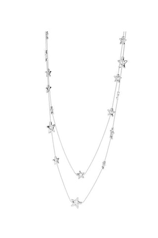 Rhinestone Tubular Necklace: Black