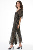 Gauzy & Golden Kimono Maxi Dress