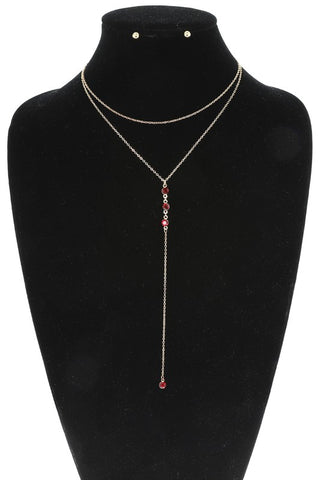 Gold Plated Pave Circle Necklace