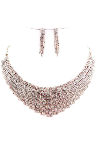 Gold Plated Pave Circle Necklace