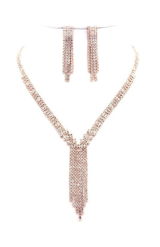 Gold Plated Pave Circle Necklace
