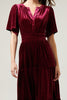 Merlot Velvet Maxi Dress