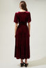 Merlot Velvet Maxi Dress