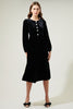 Vintage Glamour Velvet Midi Dress