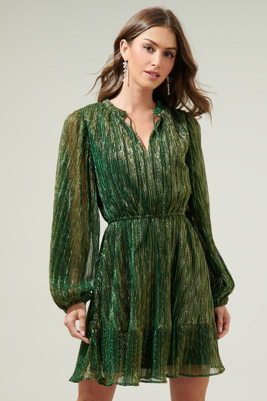 Paxton Balloon Sleeve Mini Dress