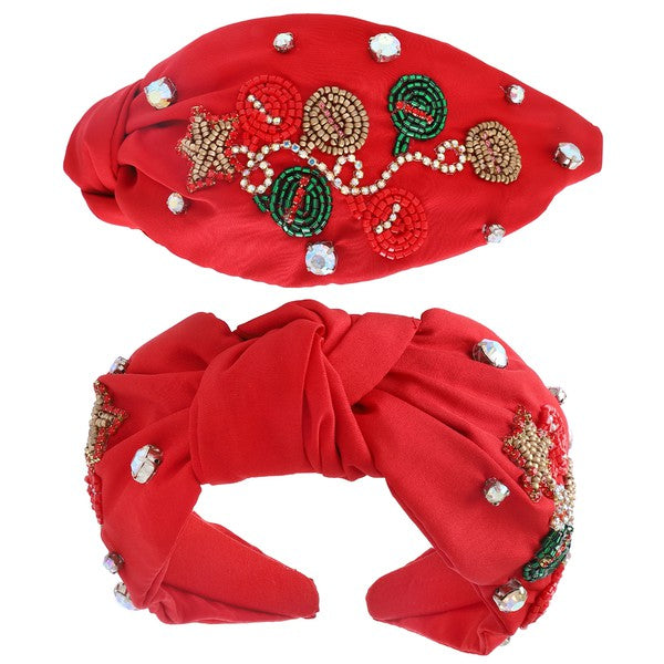 Christmas Ornaments Headband: Red