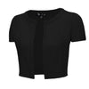 Short Sleeve Crewneck Crop Card: Black