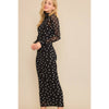 Polka Dot Mesh Wiggle Maxi w/ Slip