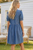 Chambray Denim Casual Dress