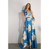 Jardin De Fleur Maxi Dress: Blue