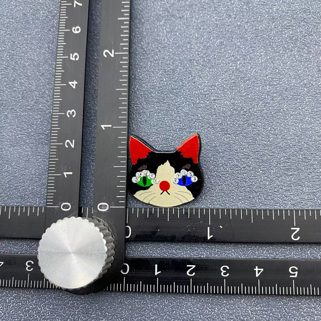 Cute Cat's Head Brooch