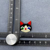 Calico Cat Head Brooch