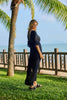 Seahorse Embroidered Caftan Dress