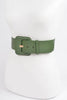 Faux Leather Wide Belt: Camel