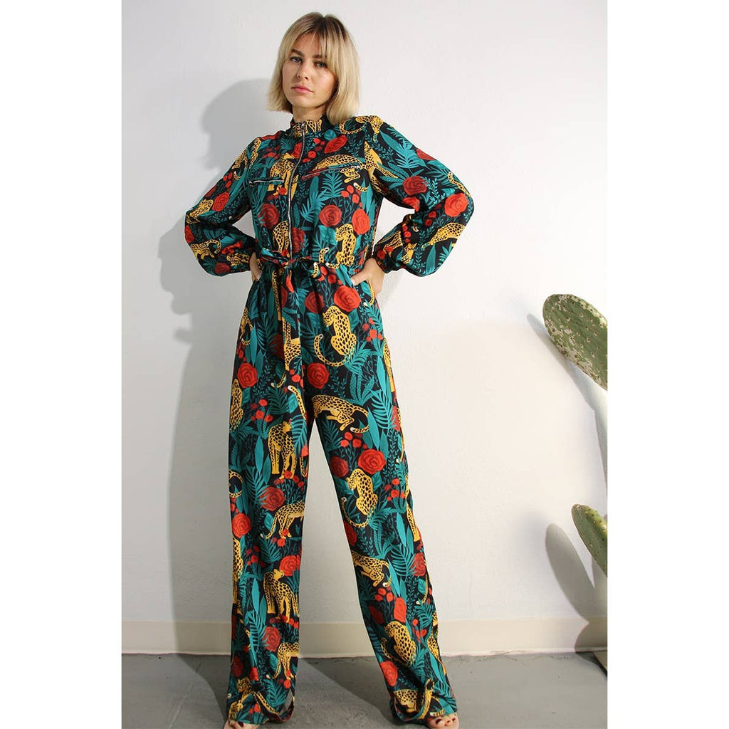 Floral Leopard Flightsuit