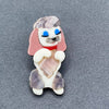 Spaniel Acrylic Brooch: Pink