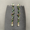 Vintage Rhinestone Inlaid Snake Earrings