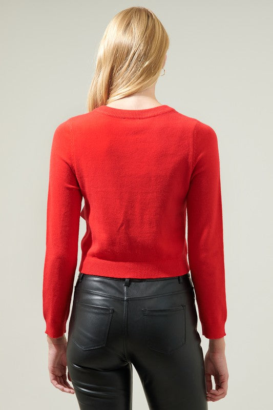 Sylvie Crystal Button Front Cardigan