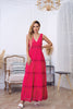 Hot Pink Embroidered Lace Dress