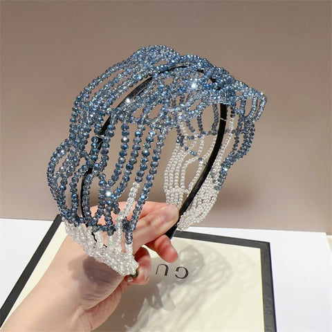 Raffia Braided Headband: Red