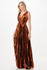 Bronze Statue Metallic Maxi Dress