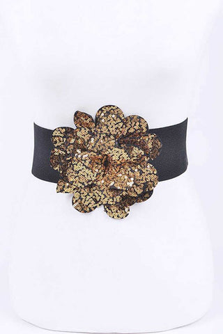 Rhinestone Accent Stretch Belt