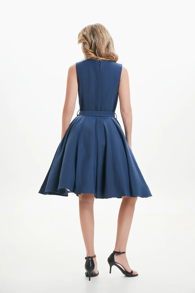 Classic Navy Swing Dress