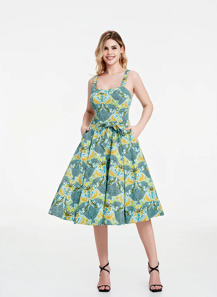 Sunlit Stingray Swing Dress