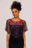 Sequin Embellished Shawl: Fuchsia
