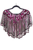Sequin Embellished Shawl: Fuchsia