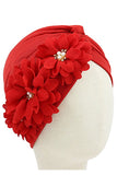 Floral Whimsy Vintage Head Cover: Red