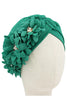 Floral Whimsy Vintage Head Cover: Green
