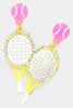 Racket Dangle Earrings: Yellow