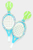 Racket Dangle Earrings: Aqua