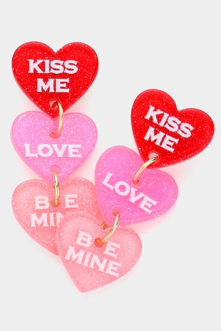 Kiss Me Love Be Mine Earrings