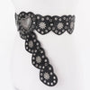 Heart Shaped Western Belt: Black