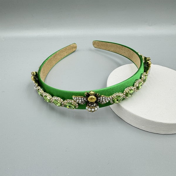 Glam Green Bee Headband